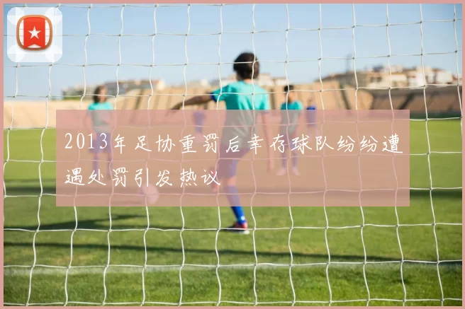 2013年足协重罚后幸存球队纷纷遭遇处罚引发热议